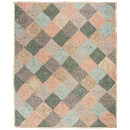 Safavieh 8 x 10 ft. Natural Fiber Hand Woven Large Rectangle Area Rug Natural & Multi-Color NF872A-8